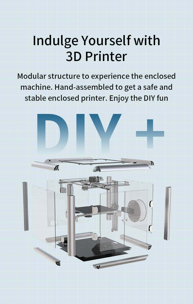 Sermoon D1 saml selv 3D printer åben