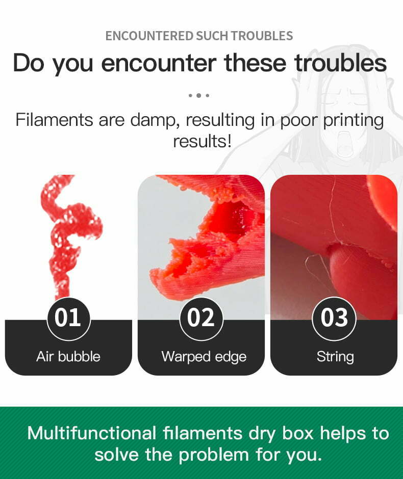 Creality Filament Dry Box fjerner fugt i din Filament
