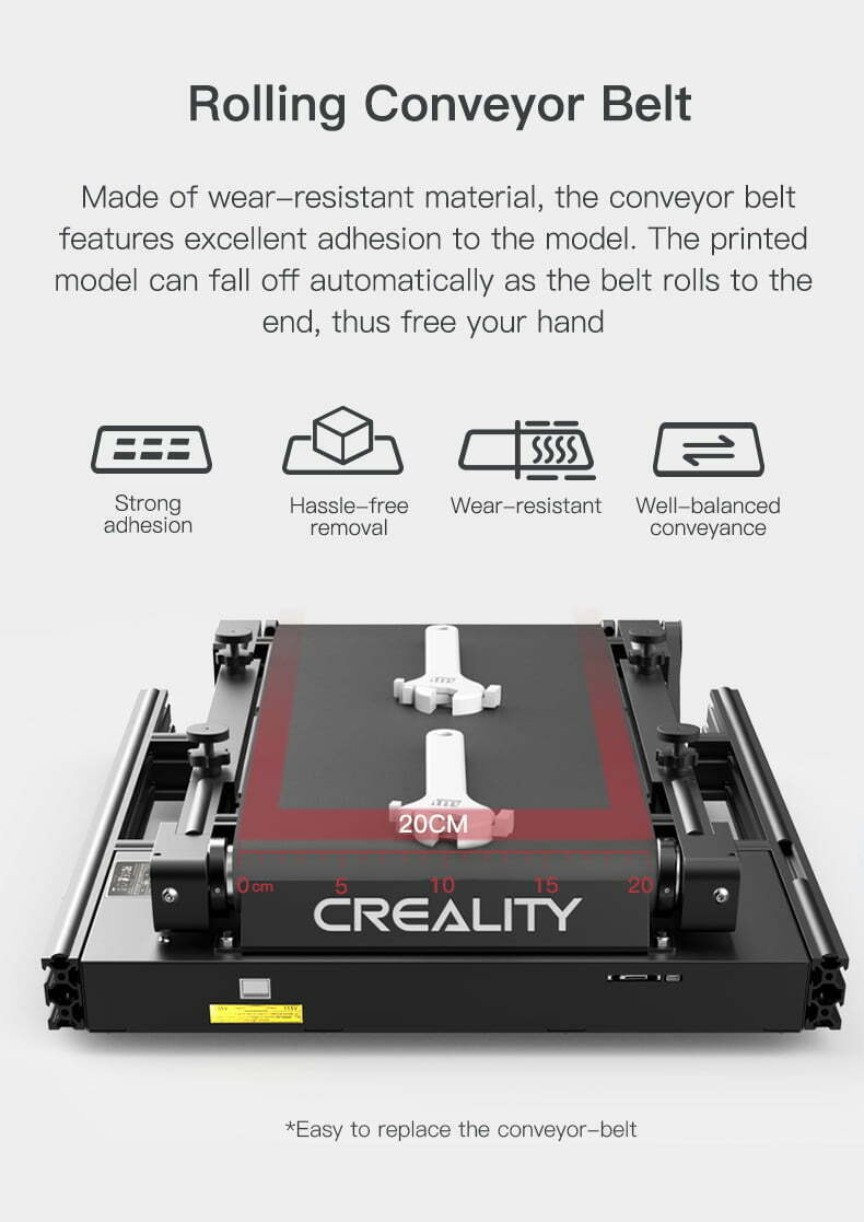 Creality CR-30 3D printer med rullende bed (Conveyor belt)