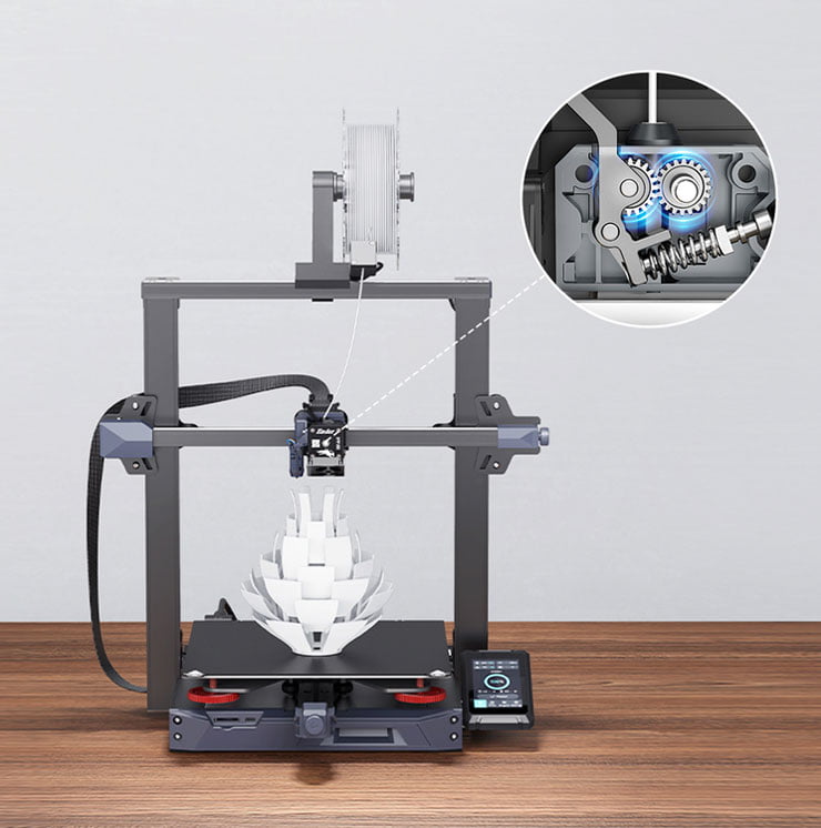Creality Ender-3 S1 Plus 3D-printer med ny direct extruder