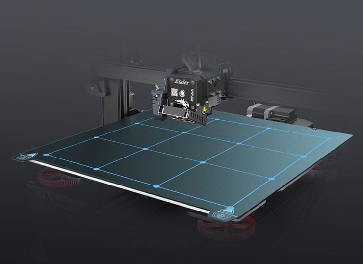 Creality Ender-3 S1 Plus 3D-printer med 16 punkt udmåling af bed