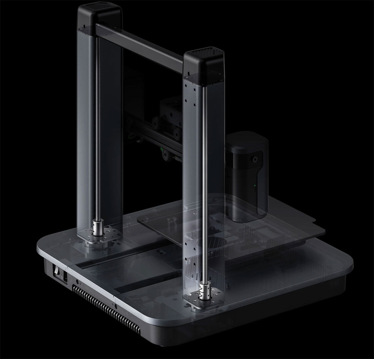 3D printer som er opbygget med formstøbt aluminium
