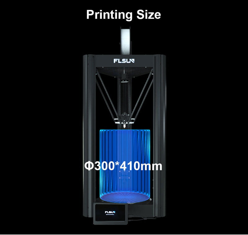 FLSUN V400 print størrelse på Ø300x410mm