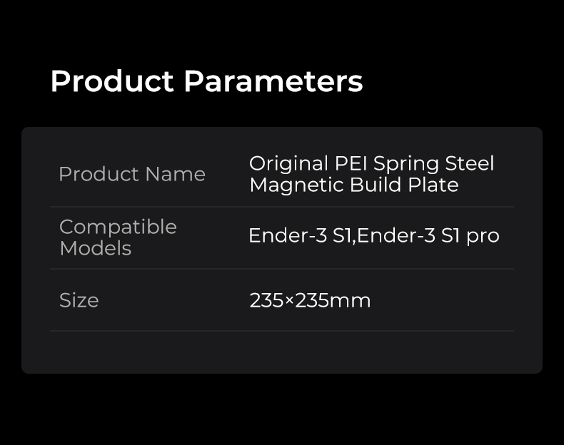 Ender-3 S1 Pro Original PEI Plate Kit