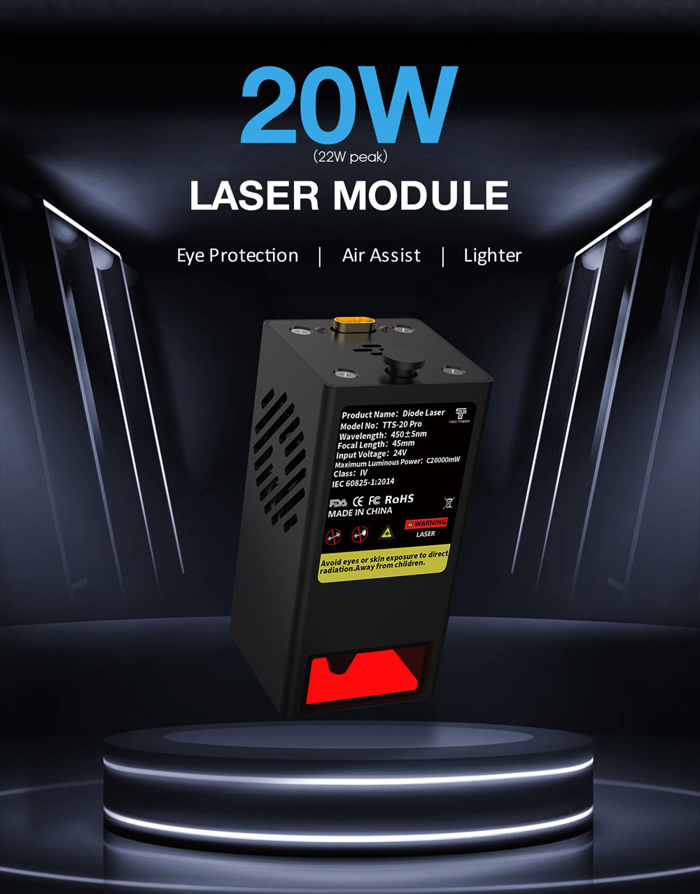 TTS-20 Pro 20W Lasermodul
