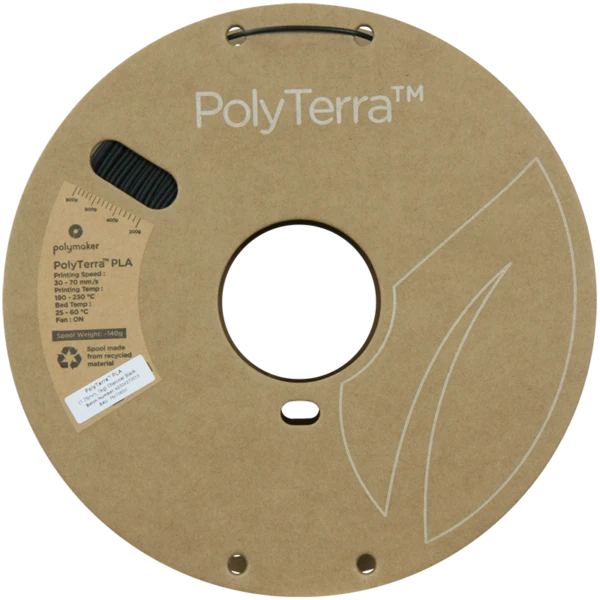 PolyTerra PLA Charcoal Black rulle