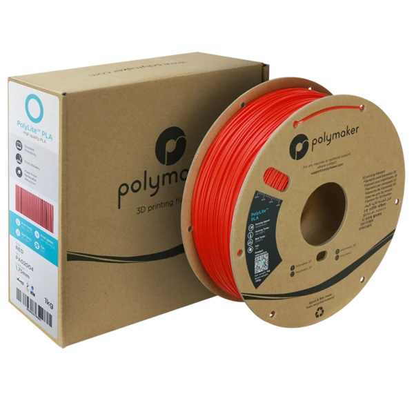 PolyLite PLA Red med boks og rulle