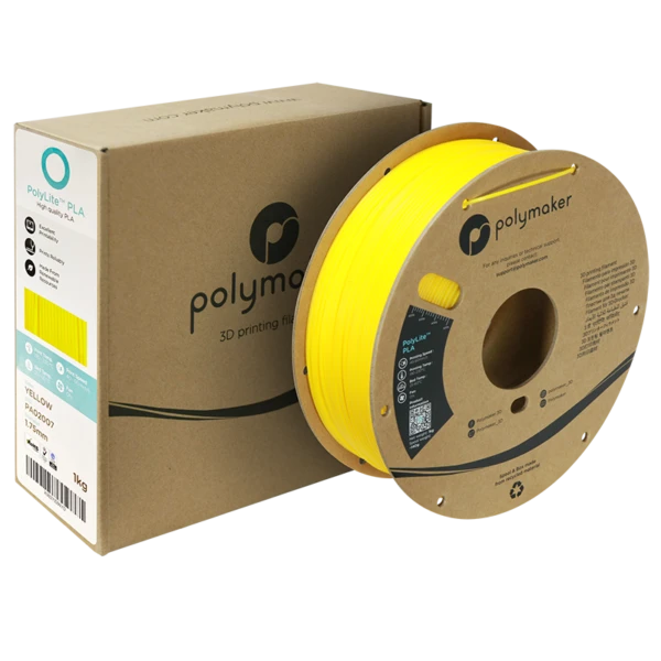 PolyLite PLA Yellow med boks og rulle