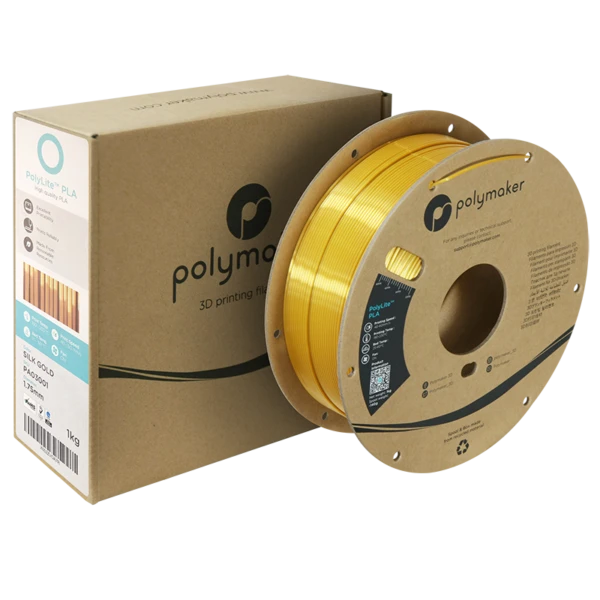 PolyLite Silk PLA Gold med boks og rulle