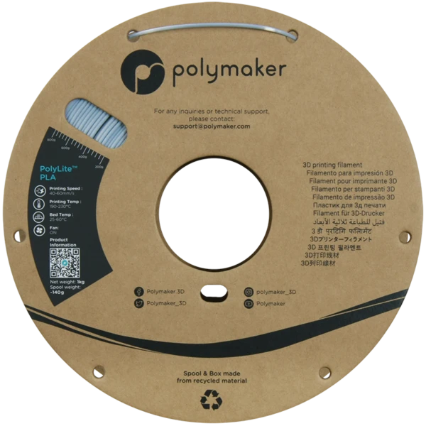 PolyLite Silk PLA Silver rulle