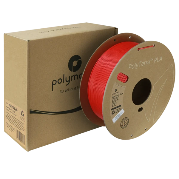 PolyTerra PLA Lava Red med boks og rulle